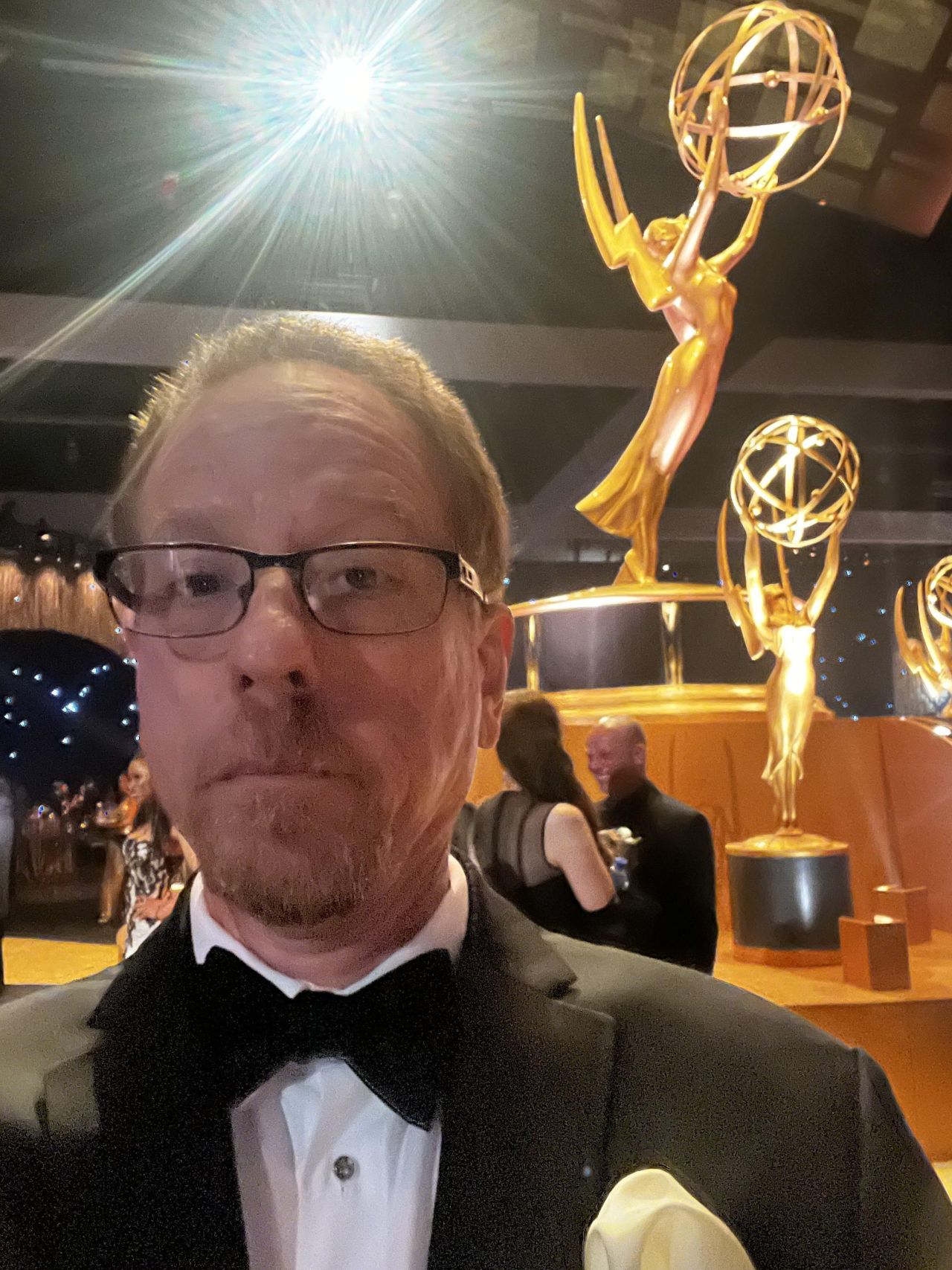 Eric Keller at the Emmy Awards 2023, where he was nominated for Outstanding Main Title Design in the Netflix series Wednesday.