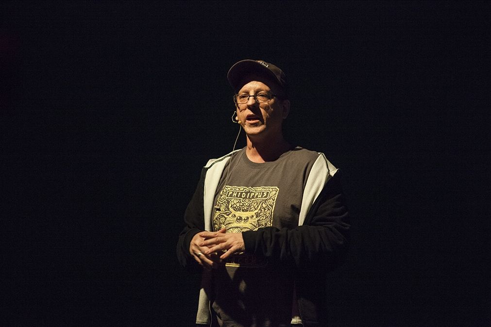 Eric Keller presenting at Gnomon's Anatomy Lab: Entomology for Creature Designers Event in 2015.